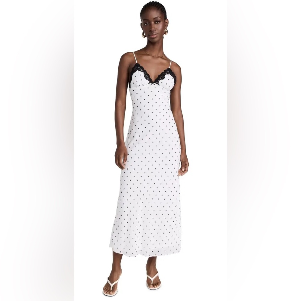 Nia jasmine dress / White Polka Dot